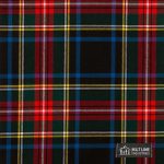 Black Stewart Tartan Fabric