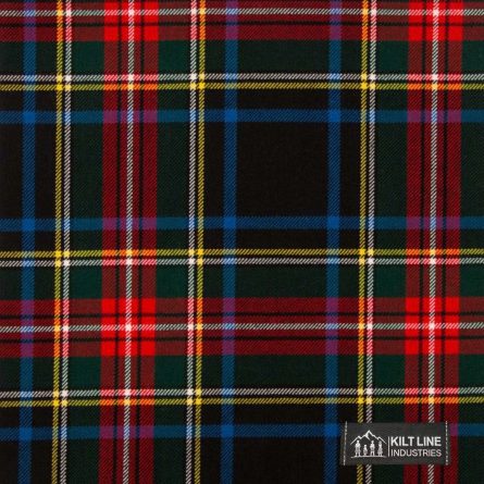Black Stewart Tartan Fabric