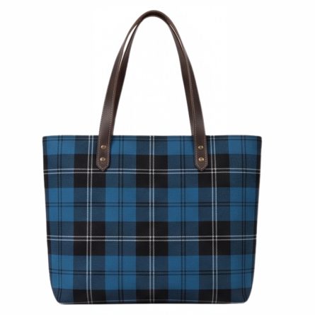 Ladies Blue Ramsay Tartan Tote Bag
