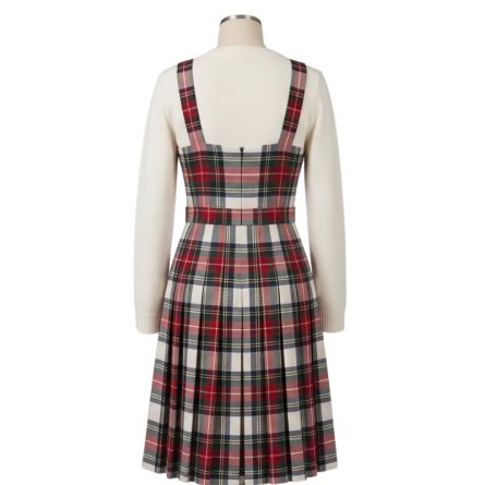 Ladies Dress Stewart Tartan Pinafore Dress - Image 3