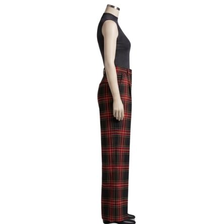 Ladies Wide Leg Fire Fighter Tartan Trousers - Image 2