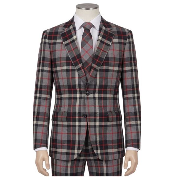 Men's Gray Thomson Tartan Two Piece Suit 1 Men's Gray Thomson Tartan Two Piece Suit
